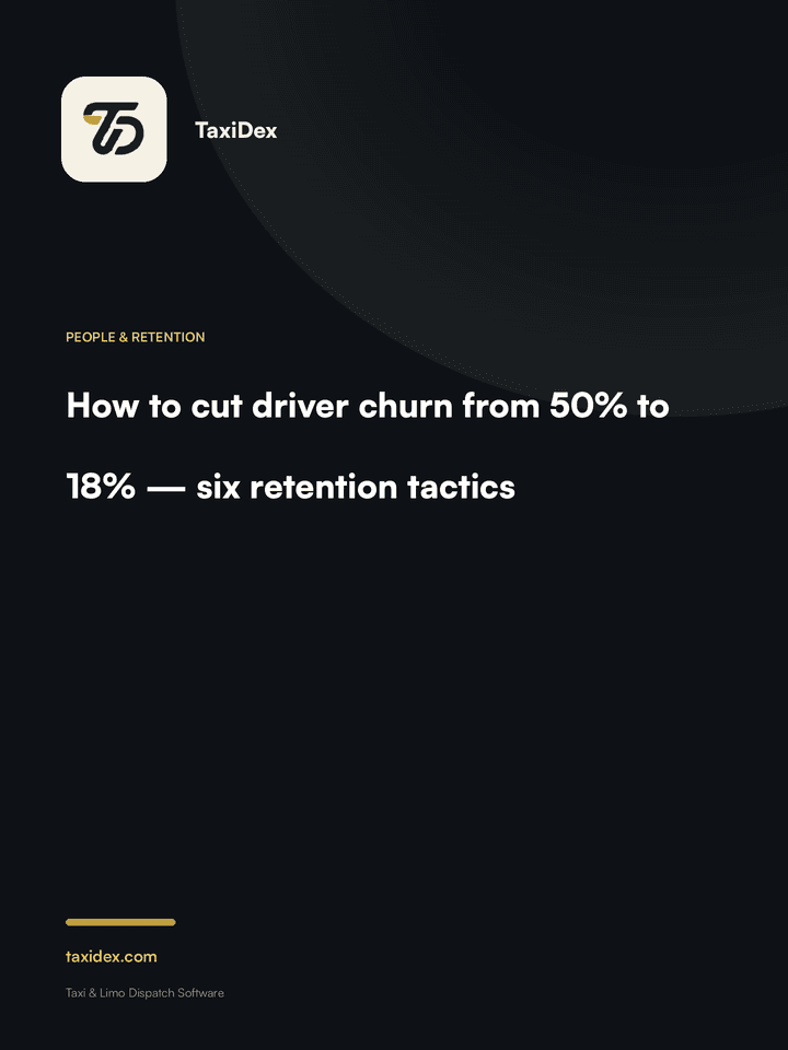 How to cut driver churn from 50% to 18% — six retention tactics