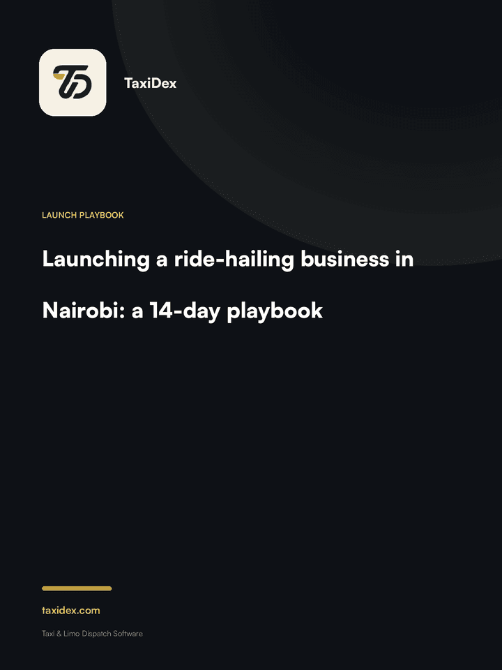 Launching a ride-hailing business in Nairobi: a 14-day playbook