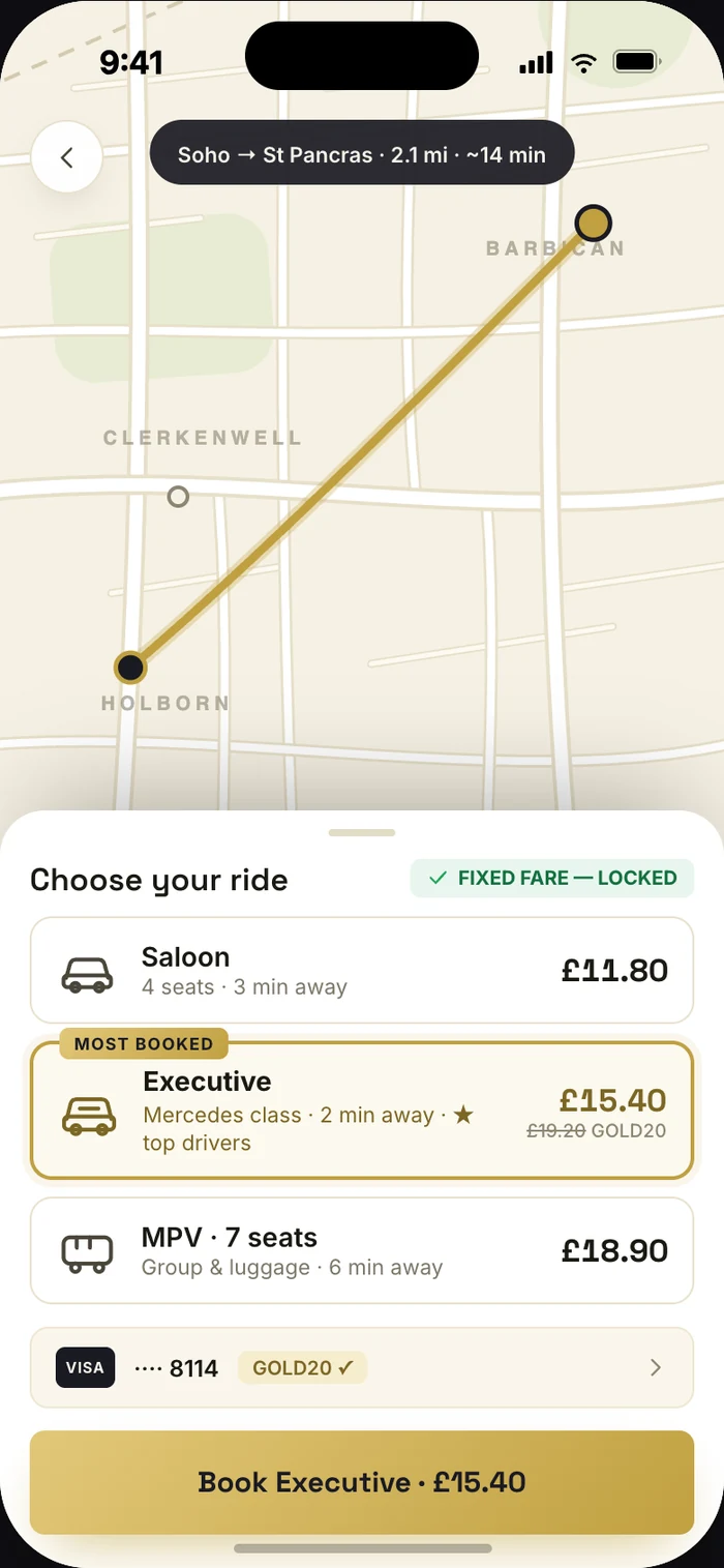 Upfront fixed fares