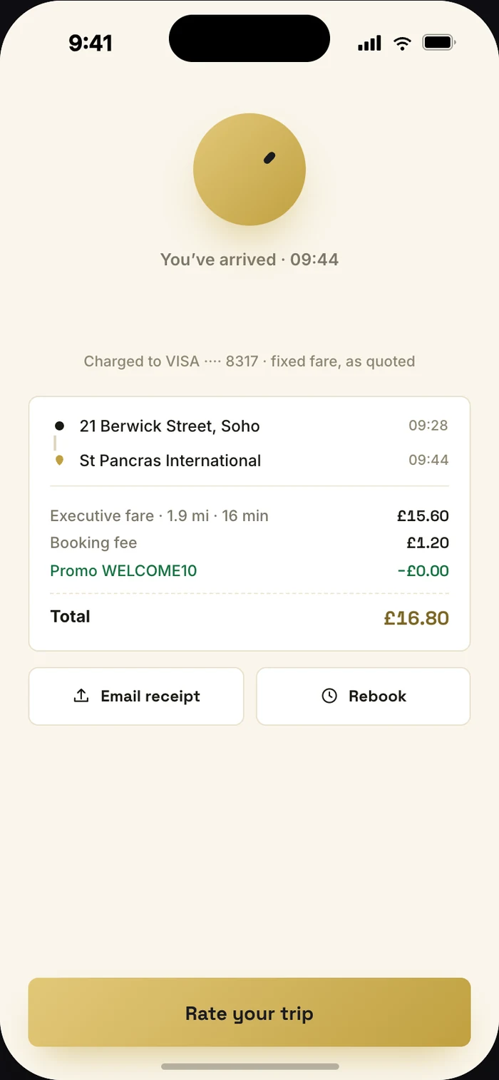 Instant receipt
