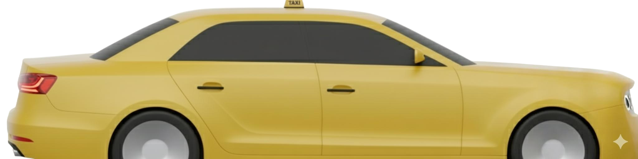 Premium taxi vehicle running TaxiDex ride-hailing software